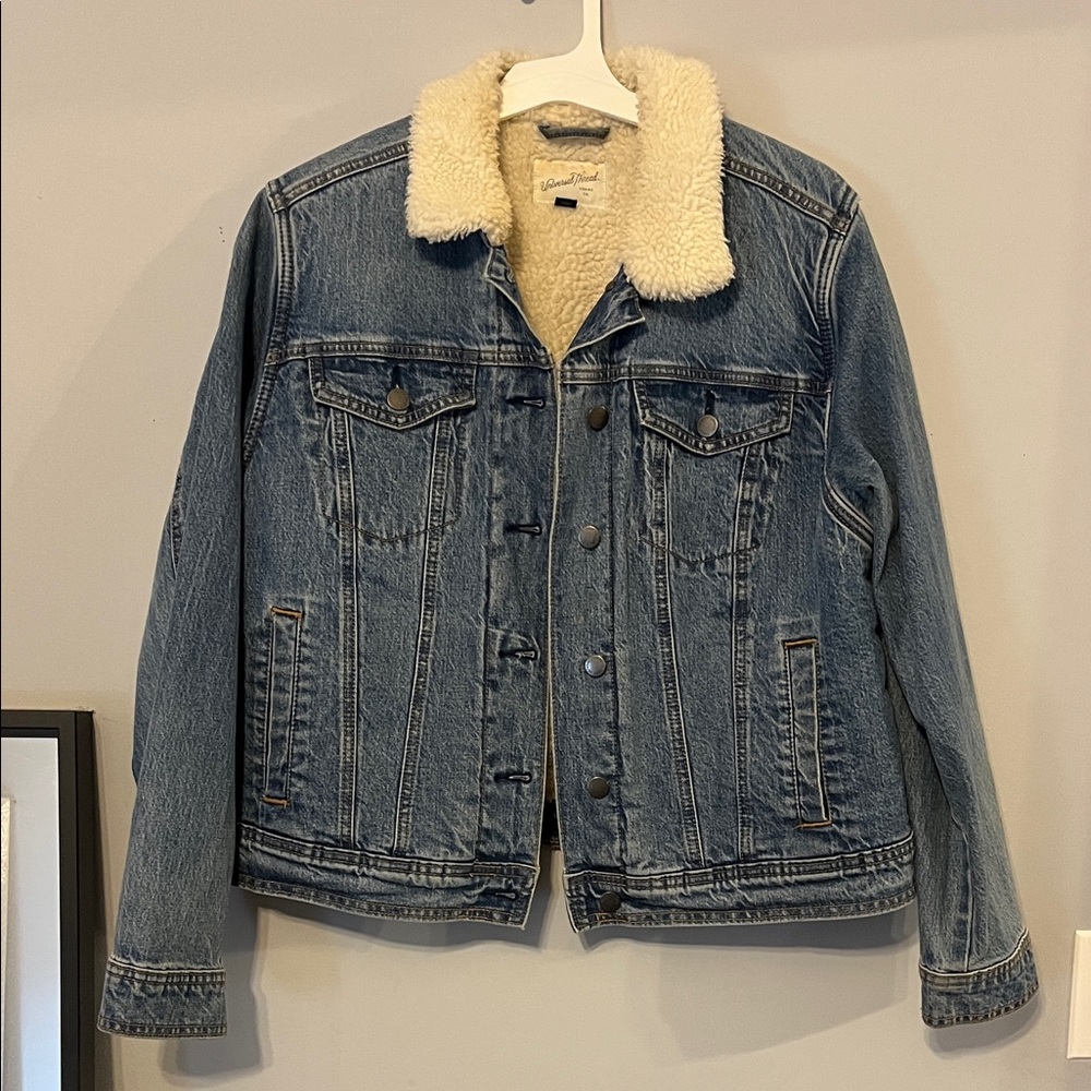 Universal Thread Cream Sherpa Lined Jacket